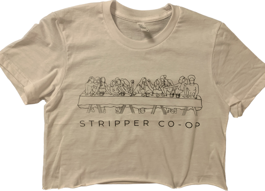 Last Supper Crop Top in White