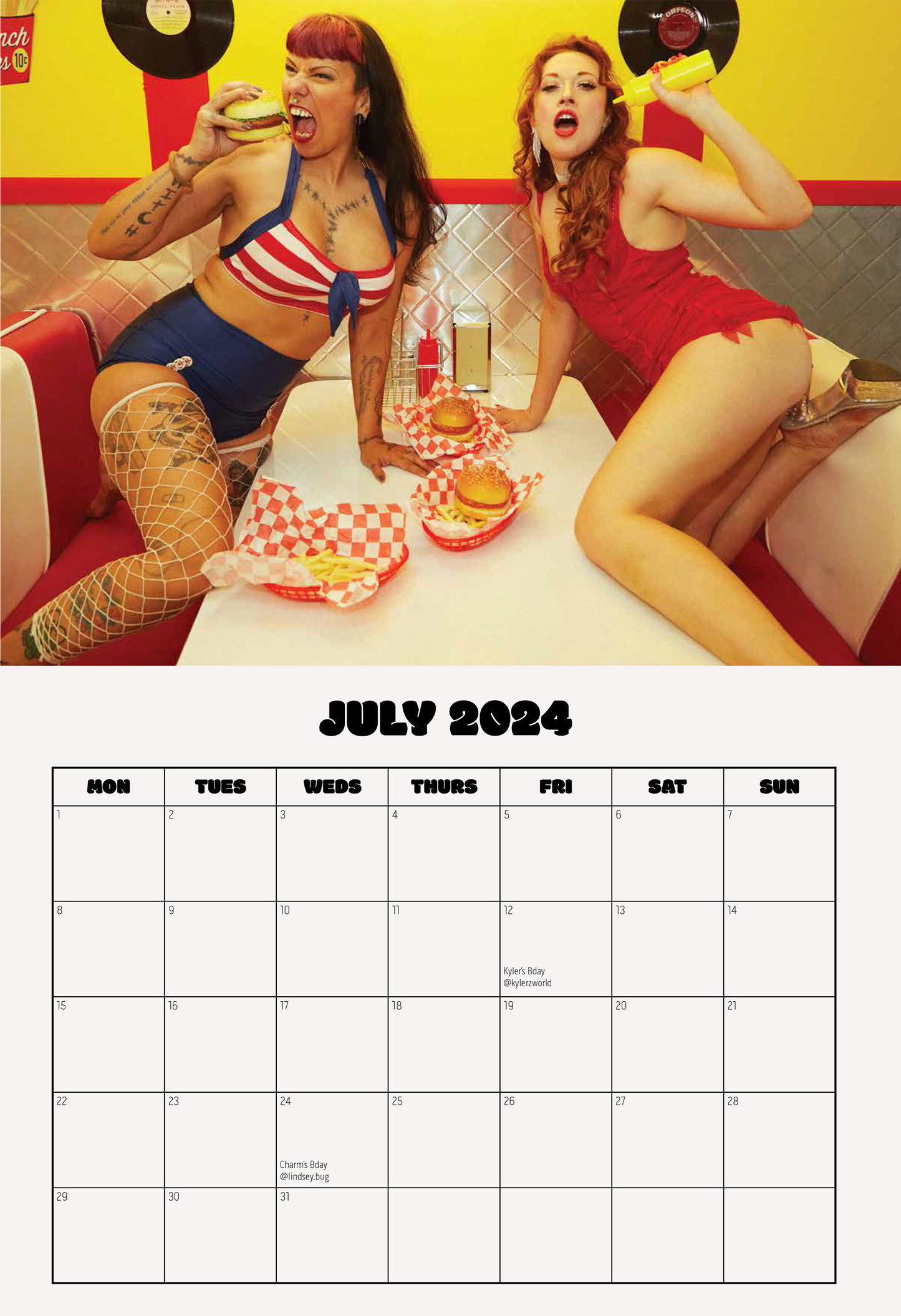 Stripper Co-Op 2024 Calendar